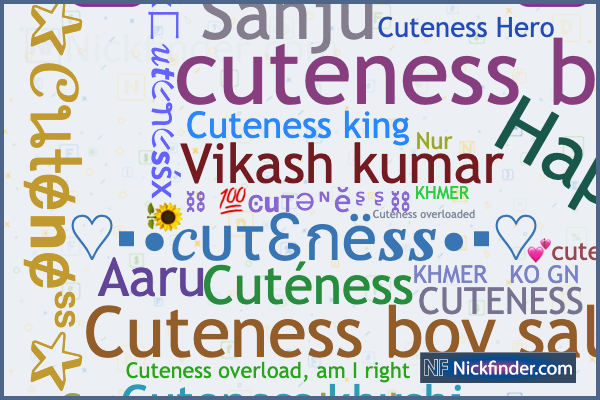 Nicknames for Cuteness: Cuteness ki dukan, ????CUTENESS????, ????ͥcute ...